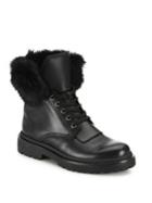 Moncler Patty Rabbit Fur & Leather Boots
