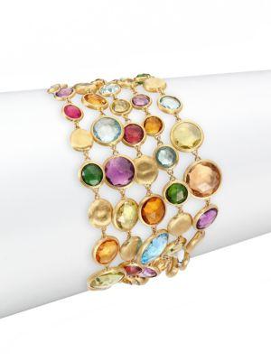 Marco Bicego Jaipur Semi-precious Multi-stone & 18k Yellow Gold Five-strand Bracelet