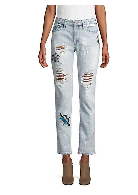 Hudson Riley Patch Distressed Jeans