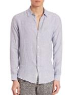 Onia Abe Linen Button-down Shirt