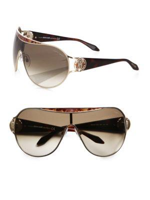 Roberto Cavalli Marotiri Oversized Shield Sunglasses/brown