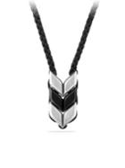 David Yurman Chevron Woven Necklace With Black Onyx