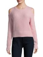 Zoe Jordan Galen Cold-shoulder Crop Sweater