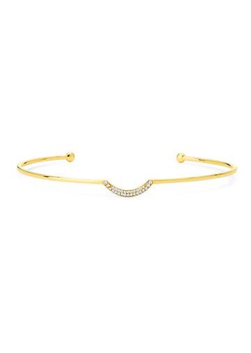 Celara 14k Yellow Gold & Diamond Cuff Bracelet