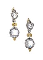 Konstantino Pythia Crystal, Sterling Silver & 18k Yellow Gold Drop Earrings