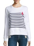 Sundry Stripes & Anchor Double Zip T-shirt