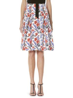 Carolina Herrera Floral Printed Skirt