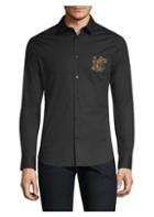 Versace Jeans Embroidered Crest Long Sleeve Shirt