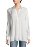 Vince Solid Silk Blouse