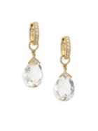 Jude Frances Lisse White Topaz & 18k Yellow Gold Pear Briolette Earring Charms