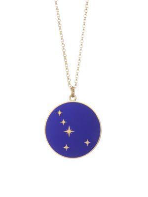 Bare Constellation 18k Yellow Gold Cancer Pendant Necklace