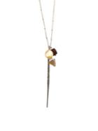Chan Luu 9mm Peach Pearl, Chocolate Moonstone, Natural Tan Agate & Sterling Silver Pendant Necklace
