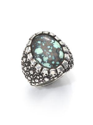 King Baby Studio Stingray Turquoise & Sterling Silver Ring