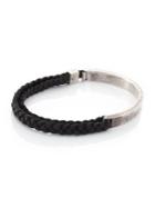 Title Of Work Sterling Silver & Braided Leather Bracelet