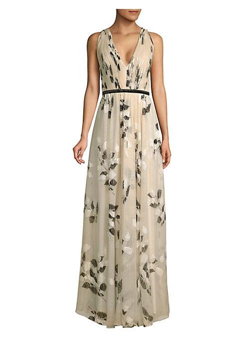 Laundry By Shelli Segal Floral Mesh Gown