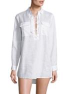 Tory Burch Washed Lace-up Tunic
