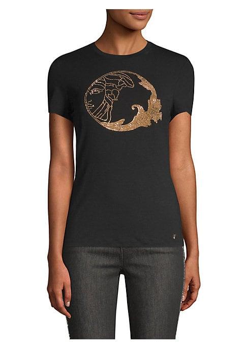 Versace Collection Embellished Medusa T-shirt