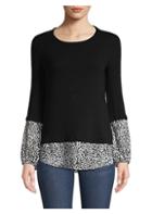 Bailey 44 Mixed Media Twofer Shirt Sweater