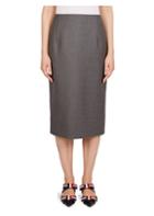Thom Browne Rwb Stripe Wool Pencil Midi Skirt