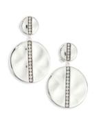 Ippolita Senso&trade; Large Snowman Diamond & Sterling Silver Disc Earrings