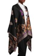 Etro Floral Paisley Wool & Silk Cape