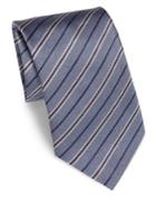 Canali Diagonal Striped Silk Tie