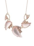 Alexis Bittar Crystal Accented Abstract Tulip Large Bib Necklace