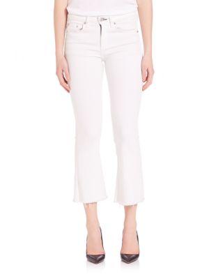 Rag & Bone/jean Cropped Released-hem Flare Jeans