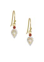 Shana Gulati Irving Diamond, 18k Goldplated & Garnet Drop Earrings