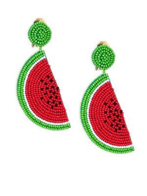 Kenneth Jay Lane Watermelon Clip-on Earrings
