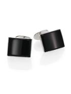 David Donahue Sterling Silver & Onyx Cuff Links