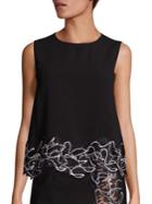 Versace Collection Placed Floral Lace Top