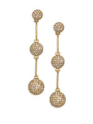 Kate Spade New York Goldplated Pave Ball Drop Earrings