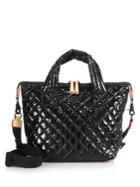 Mz Wallace Sutton Small Lacquered Quilted Nylon Tote