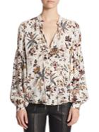 A.l.c. Bishop Sleeves Silk Blouse