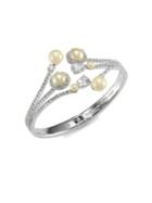 Kate Spade New York Glass Pearl Open Hinged Cuff