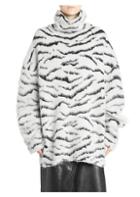 Givenchy Oversized Wool-blend Zebra Turtleneck
