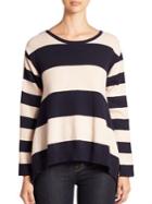 Stella Mccartney Contrast-back Striped Cashmere & Wool Sweater
