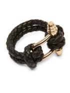Givenchy Obsedia Braided Leather Bracelet