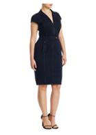 Ashley Graham X Marina Rinaldi Darsen Jersey Denim Sheath Dress