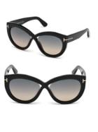 Tom Ford Eyewear Diane 56mm Cat-eye Cross Front Sunglasses