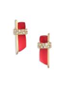 Alexis Bittar Lucite Pave Wrapped Stud Earrings