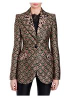 Dolce & Gabbana Jacquard Contrast Lapel Jacket