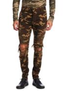 Balmain Ripped Camouflage Skinny-fit Jeans