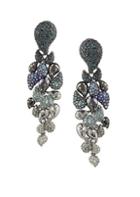 Alexis Bittar Crystal Encrusted Ombre Paisley Clip Earrings