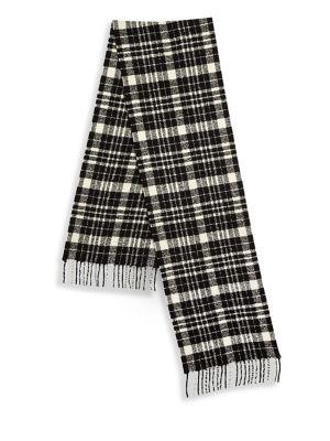 Saks Fifth Avenue Collection By Johnstons Boucle Tartan Scarf
