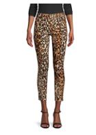 7 For All Mankind Cheetah Print Skinny Ankle Jeans