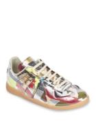Maison Margiela Replica Collage Print Low-top Leather Sneakers
