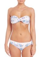 Heidi Klein Venice Beach Printed Twisted Bandeau Bikini Top