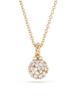 David Yurman Solari Diamond Gold Pendant Necklace